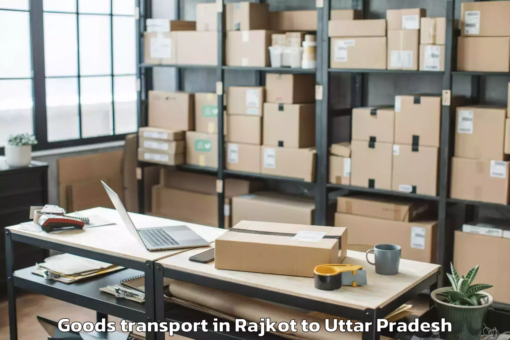 Reliable Rajkot to Madhoganj Goods Transport